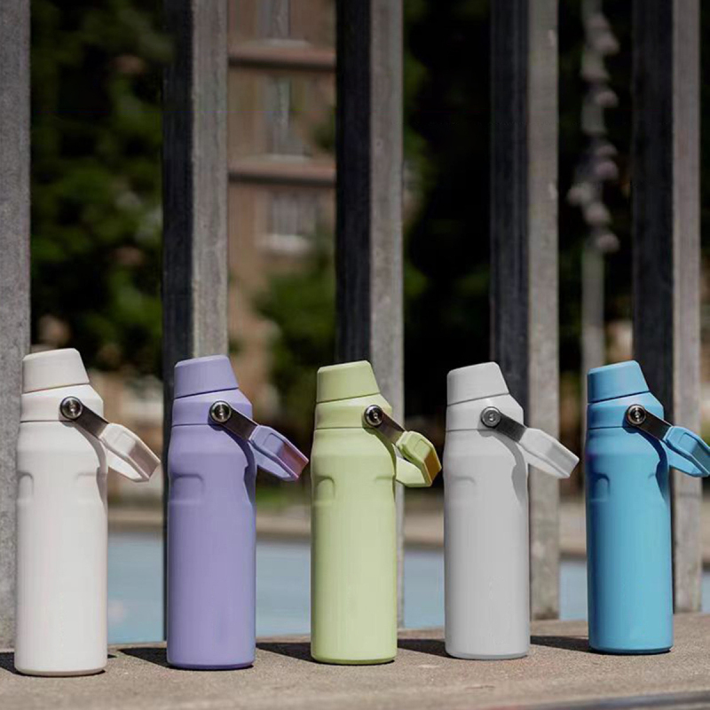 Custom Logo 16/24/36 oz Leak-proof Portable Cold Horn Bottle Inclined Lid Vacuum Insulated Stainless Steel Sport Water Bottle