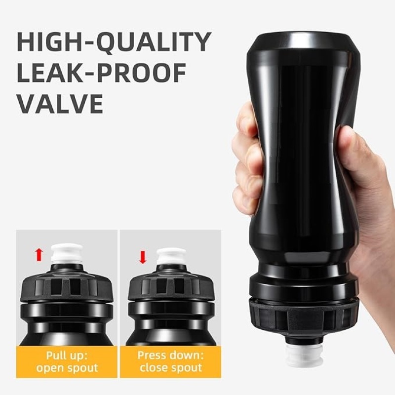 600ml Eco-Friendly Easy-carry Squeeze Water Bottle for Cycling Camping Outdoor Sports Plastic Not Applicable for Boiling Water