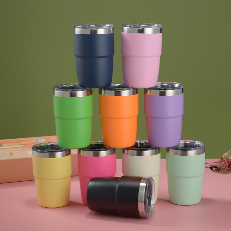 2025 New 4oz 6oz 8oz Stainless Steel Coffe Tumbler Hot and Cold Reusable Thermo Mini Coffee Cup With Magnetic Lid Custom Logo