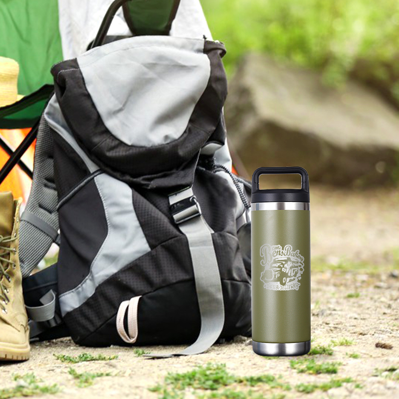 Custom 18oz 36oz 64oz Vacuum Insulated Stainless Steel Water Bottle with Lid  Flask Original School Thermoses Outdoor Cup