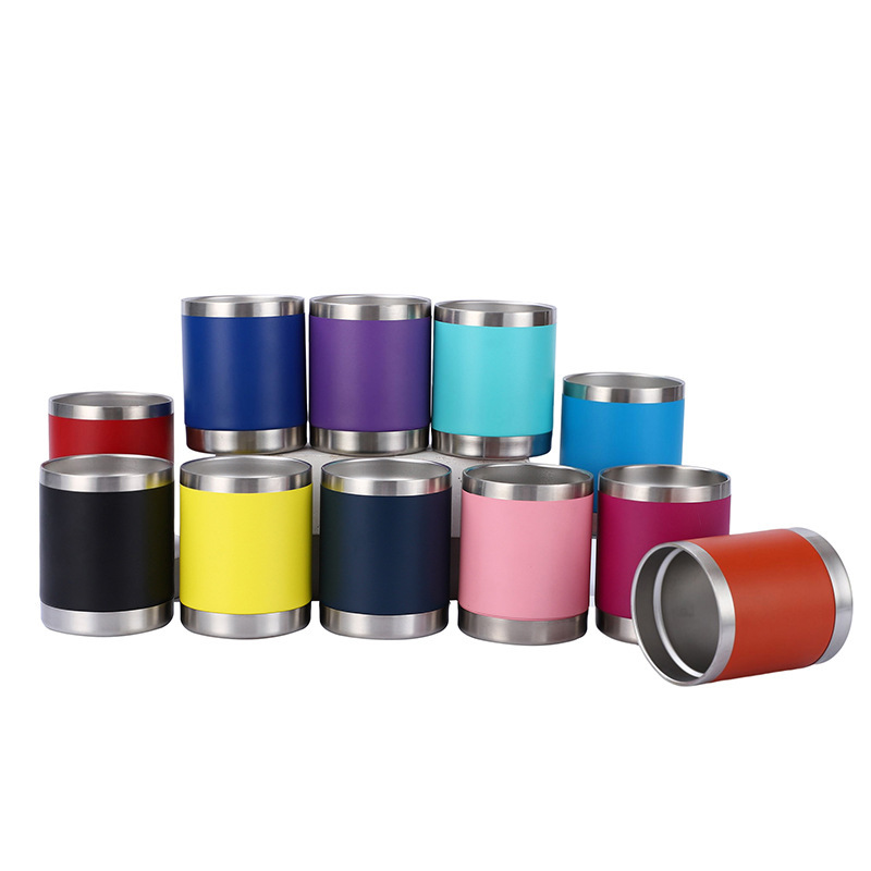 Tumbler Mug 10oz Insulated Stainless Steel Can Cooler Thermal Vacuum Termos Holder for Travel and Party Newly Design Bottle