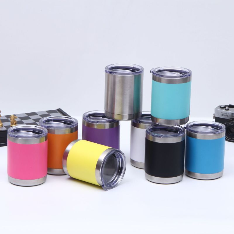 Tumbler Mug 10oz Insulated Stainless Steel Can Cooler Thermal Vacuum Termos Holder for Travel and Party Newly Design Bottle