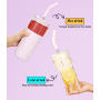 Eco-Friendly Summer Tumbler Cup 650ml Double Layer Glass 12oz Stainless Steel Water Bottle with Straw & Fruit Tea Infuser