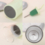 Eco-Friendly Summer Tumbler Cup 650ml Double Layer Glass 12oz Stainless Steel Water Bottle with Straw & Fruit Tea Infuser