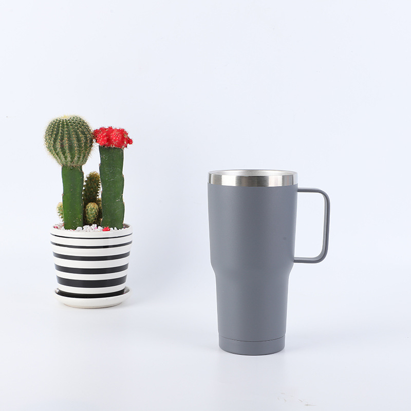 Wholesale Thermal Tumbler 30 oz 20 oz Reusable Camping Vacuum Cups Handle Straw Tea Hot Cold Beverages Travel Vase Vaso Termico