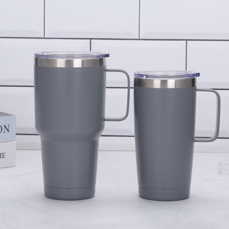 Wholesale Thermal Tumbler 30 oz 20 oz Reusable Camping Vacuum Cups Handle Straw Tea Hot Cold Beverages Travel Vase Vaso Termico