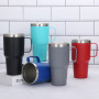 Wholesale Thermal Tumbler 30 oz 20 oz Reusable Camping Vacuum Cups Handle Straw Tea Hot Cold Beverages Travel Vase Vaso Termico