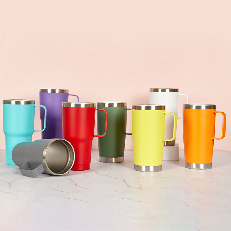 20 oz 30 oz Double Wall Vacuum Insulated Tumbler Coffee Mug Tumbler Stainless Steel Mug With Handle