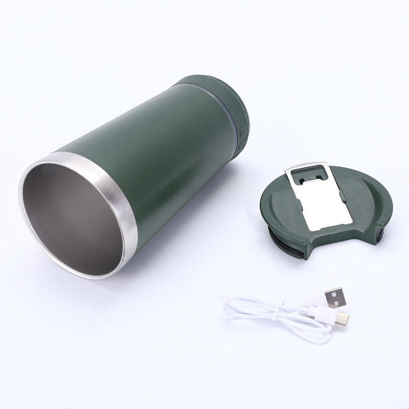 Wireless Bluetooth Music Speaker Tumbler Smart Water Bottle Stainless Steel Cup With Lids 16oz Beer Mug Tumblers Wholesale Bulk