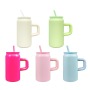 16oz Stainless Steel Travel Mug with Straw Luxury Glossy Paint Anti-fingerprint Portable Sport Insulated Keep Cold Water Bottle