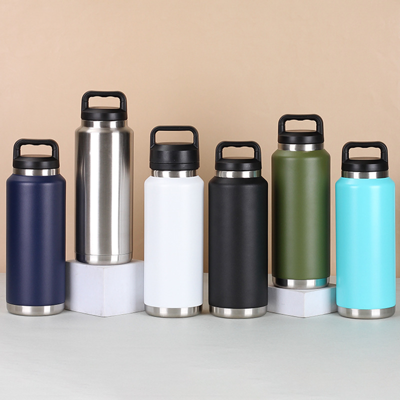 Wholesale Portable 36oz Custom Gym with Straw Drinking Vacuum Water Flask 304 Stainless Steel Thermo