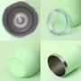 12oz 16oz Egg Shaped Mugs Tumbler Stemless Stainless Steel Vacuum Double Wall Insulated Powder Coated Thermos U Cup Water Bottle