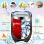 12oz 16oz Egg Shaped Mugs Tumbler Stemless Stainless Steel Vacuum Double Wall Insulated Powder Coated Thermos U Cup Water Bottle