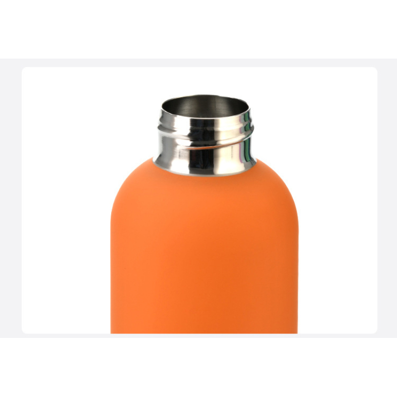 Wholesale Small-Mouth Stainless Steel Sports Thermos Flask Soft Touch Rubber Paint Custom Logo Direct Drinking Thermos Drink Hot