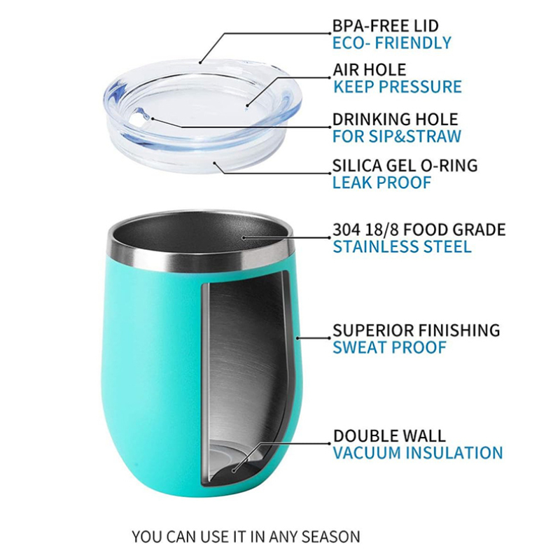12oz Minimalist Tumbler Cup Stainless Steel Insulated Tumbler Coffee Tea Milk Mug Travel Wine Cup and Gift Mug