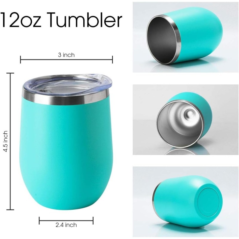 12oz Minimalist Tumbler Cup Stainless Steel Insulated Tumbler Coffee Tea Milk Mug Travel Wine Cup and Gift Mug