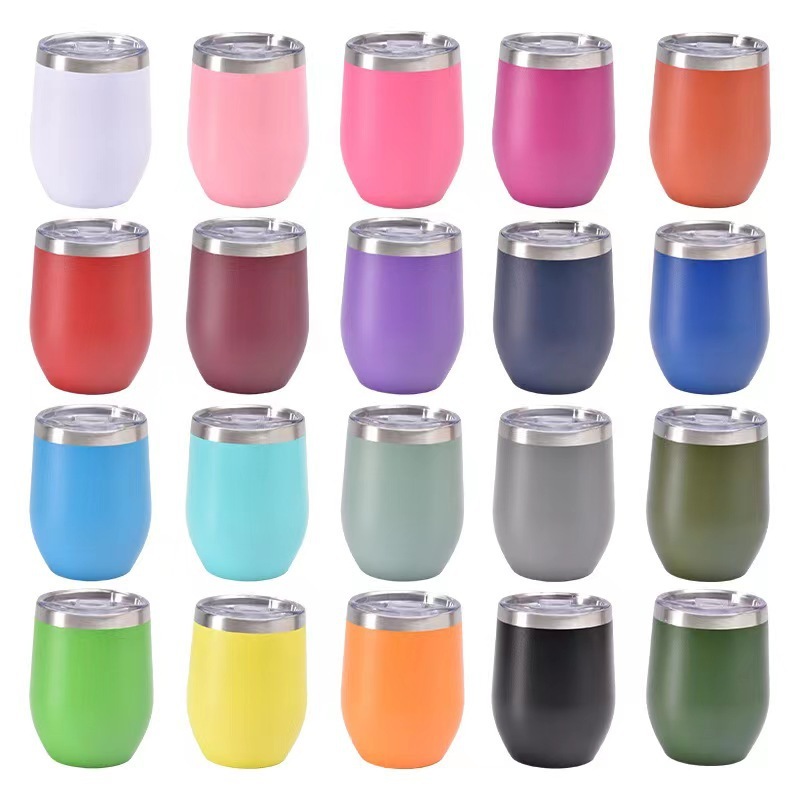 12oz Wine Tumbler Kids Steel Cups Print Cup Tumbler for Party Double Wall 12oz Tumbler Laser Engraved