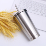 16oz Eco-Friendly Bulk Matte Black Insulation Travel Wine Reusable Double Wall Stainless Steel Cup Tumbler With Straw and Lid