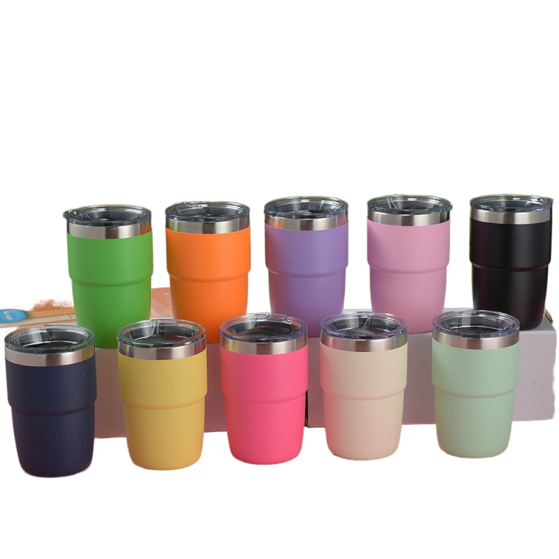 Portable 4oz 6oz 8oz Mini Tumbler Double Wall Vacuum Reusable Travel Coffee Mug with Lids for Camping Insulated Wine Tumbler