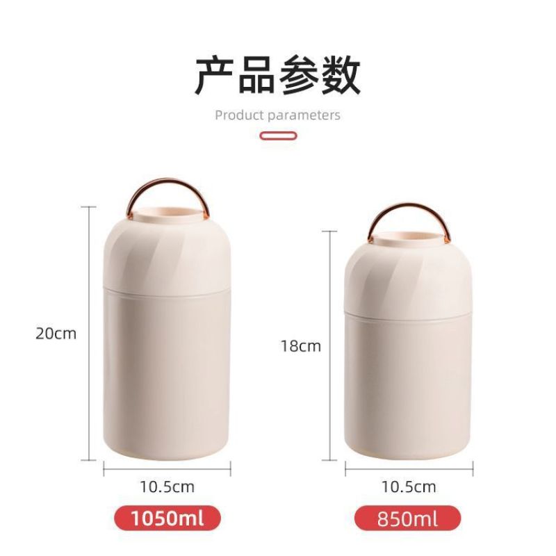 Portable Stainless Steel Double Walled Insulated Vacuum Food Warmer Food Flask Lunch Box