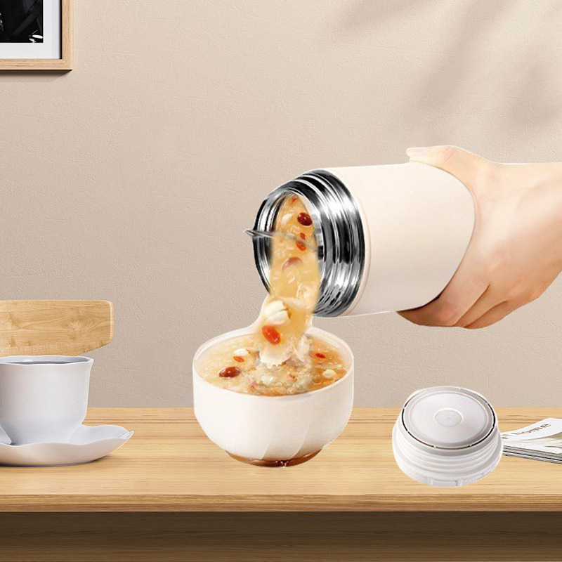 Portable Stainless Steel Double Walled Insulated Vacuum Food Warmer Food Flask Lunch Box