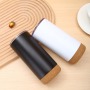 16oz Double-Wall Stainless Steel Travel Mug Wooden Base Vacuum Office Thermos Cup Insulated Tumbler Cork Base Wood Travel Mug