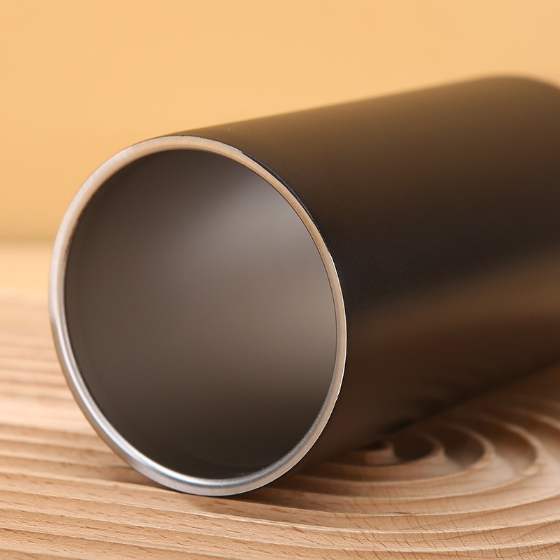 16oz Double-Wall Stainless Steel Travel Mug Wooden Base Vacuum Office Thermos Cup Insulated Tumbler Cork Base Wood Travel Mug