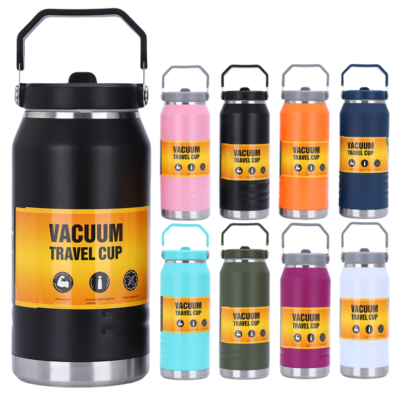 Bpa Free IcedFlow Stainless Steel Tumbler Vacuum Insulated Water Bottle Reusable Cup with Straw Leak Resistant Flip