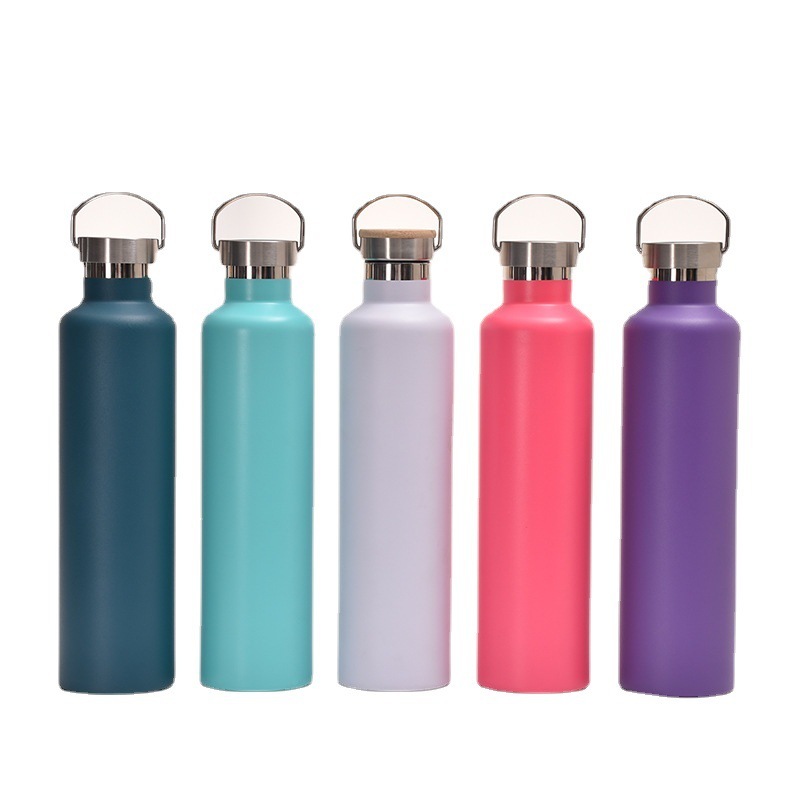 Wholesale Price 500ML/17OZ 18/8 Stainless Steel Double Wall Vacuum Insulated Thermos Drinking Water Bottle with Handle Lid