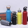 Wholesale Price 500ML/17OZ 18/8 Stainless Steel Double Wall Vacuum Insulated Thermos Drinking Water Bottle with Handle Lid