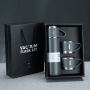 Portable Stainless Steel Vacuum Insulation Flasks Mug Set Portable Bubble Tea Cups Turkish Coffee Dessert Boba Cup Lid Gift Box