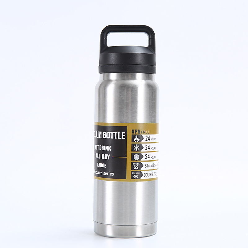 Wholesale Popular Leak Proof 26oz Double Wall Stainless Steel Hot Cold Water Bottle Vacuum Thermal Flask with Chug Straw Lid