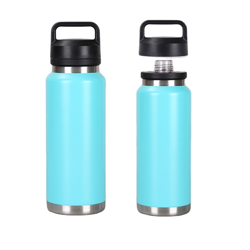 Wholesale Popular Leak Proof 26oz Double Wall Stainless Steel Hot Cold Water Bottle Vacuum Thermal Flask with Chug Straw Lid