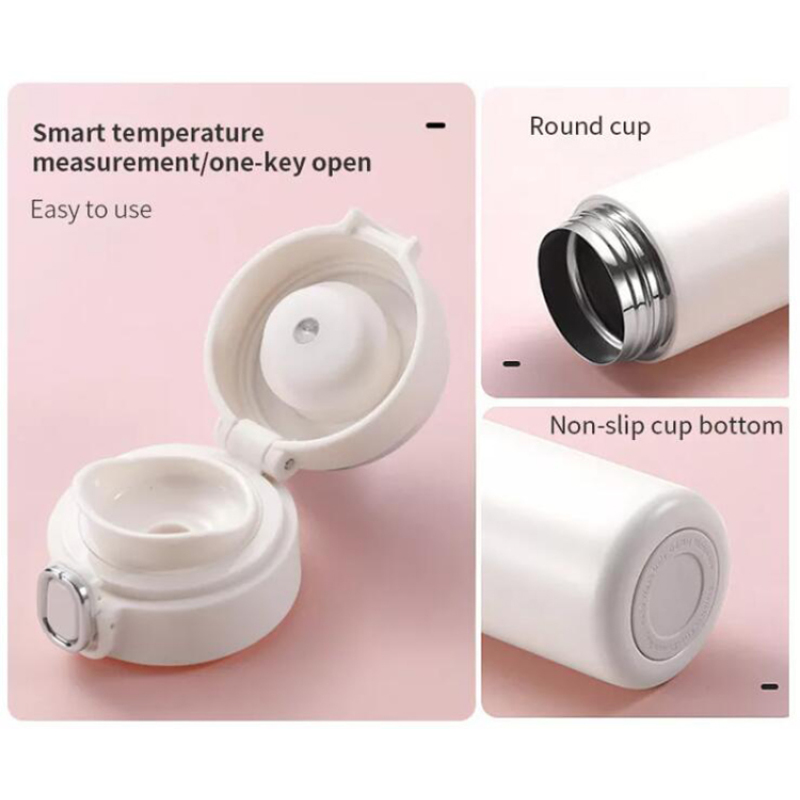 Wholesale 400ml Smart Reminder Temperature Thermal Water Bottle 304 Stainless Steel Insulated Thermos Flask Smart Sport Bottle