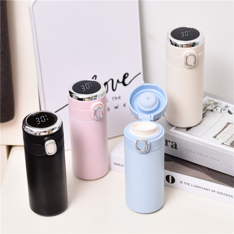 Wholesale 400ml Smart Reminder Temperature Thermal Water Bottle 304 Stainless Steel Insulated Thermos Flask Smart Sport Bottle