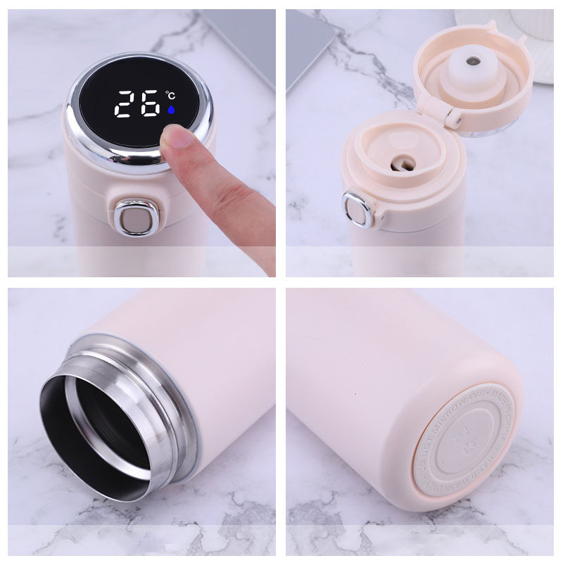 Wholesale 400ml Smart Reminder Temperature Thermal Water Bottle 304 Stainless Steel Insulated Thermos Flask Smart Sport Bottle