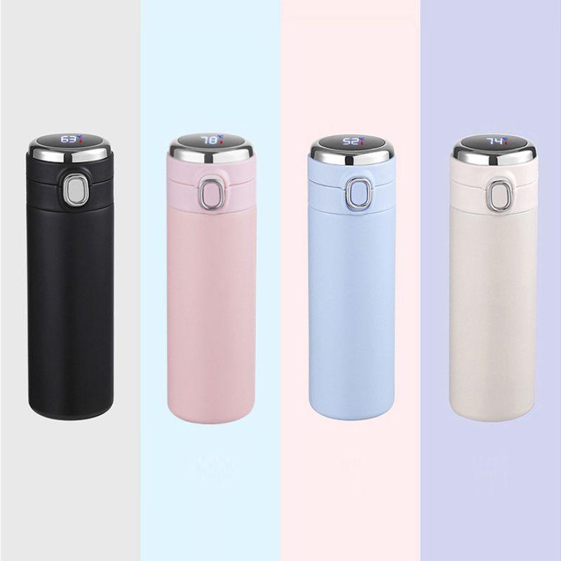 Wholesale 400ml Smart Reminder Temperature Thermal Water Bottle 304 Stainless Steel Insulated Thermos Flask Smart Sport Bottle