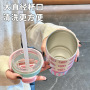 STARLII  Double Wall Vacuum 900ml Outdoor Cute pInk Travel Coffee Mugs Metal Insulated Tumbler With Handle and Sip Straw