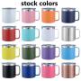 14oz Stainless Steel Travel Tumbler Insulated Coffee Mug Custom Logo Wine Cup Blank Vacuum Coffee Mug With Handle