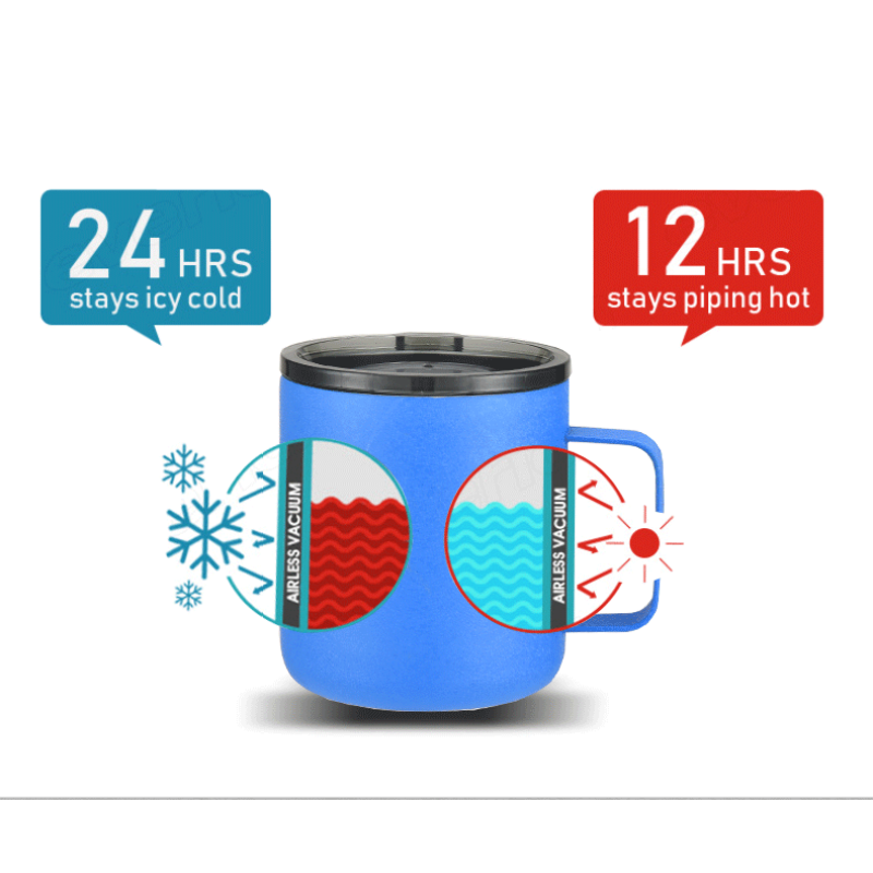 Wholesales Factory Price Hot Sale 12oz 14oz Travel Tumbler Coffee Tea Mug Beer Wine Cup Coffee Mug with Handle
