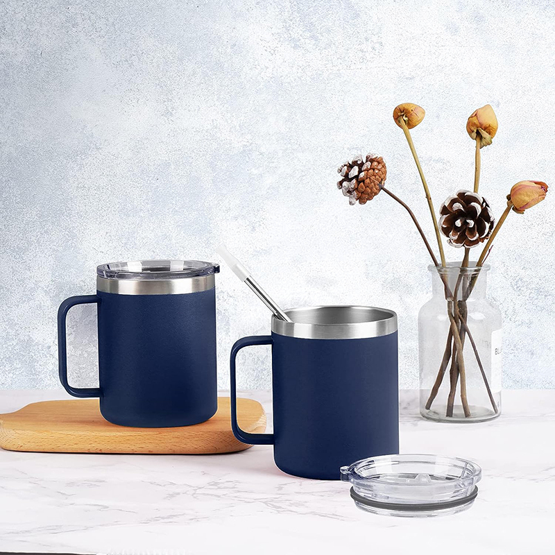 Wholesales Factory Price Hot Sale 12oz 14oz Travel Tumbler Coffee Tea Mug Beer Wine Cup Coffee Mug with Handle