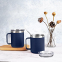 Wholesales Factory Price Hot Sale 12oz 14oz Travel Tumbler Coffee Tea Mug Beer Wine Cup Coffee Mug with Handle