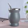 Custom Logo 8oz Stainless Steel Vacuum Insulated Yerba Mate Cup with Spoon Bombillas Straw Coffee Beer Travel Argentina Tea Cup