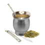 Custom Logo 8oz Stainless Steel Vacuum Insulated Yerba Mate Cup with Spoon Bombillas Straw Coffee Beer Travel Argentina Tea Cup