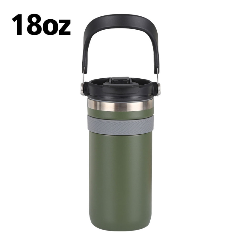 Hot Selling Car Cup 18oz Stainless Steel Travel Mug Insulated Mug Tumbler with Handle Lid Water Bottle