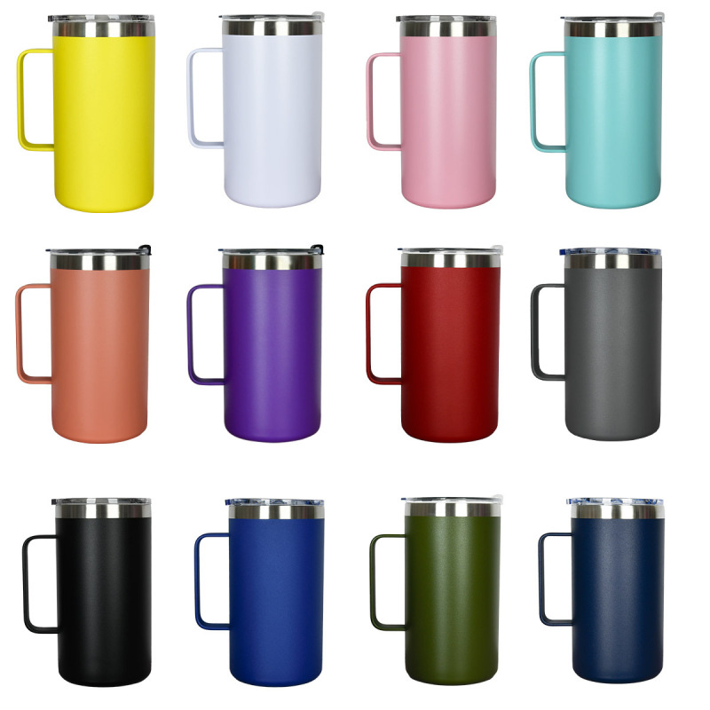 Wholesale Factory 24 oz Vacuum Insulated Tumbler Eco-friendly Travel Cup Mug Double Wall Structure for Coffee Water Beer
