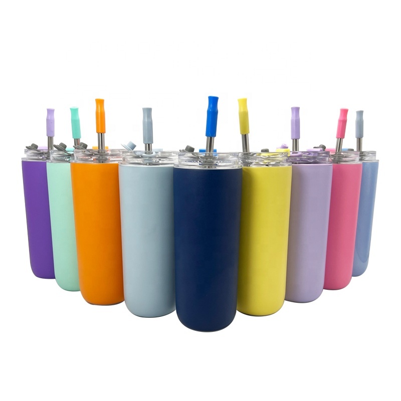 280ml & 480ml Portable Custom Double Wall Stainless Steel Vacuum Insulated Cute Tumbler with Lid and Straw Cold Cup