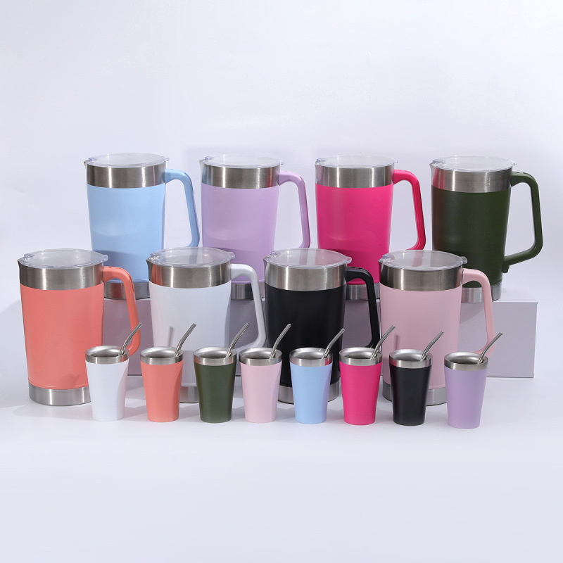 Modern Styles Factory Price 1900ML Stainless Steel Beer Pitcher Vacuum Insulated Outdoor Travel Tumbler with Lid&handle
