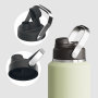 Outdoor Travel Portable Stainless Steel Vacuum Flask Custom 64oz Water Bottle With Snacks Container