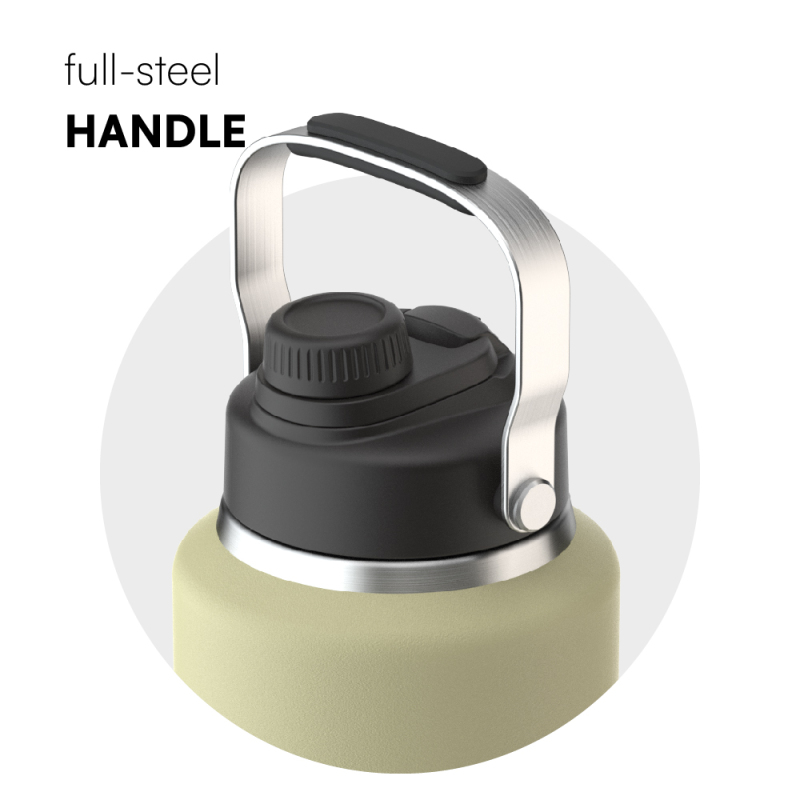 Outdoor Travel Portable Stainless Steel Vacuum Flask Custom 64oz Water Bottle With Snacks Container